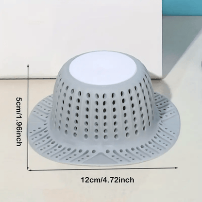 Universal Silicone Drain Hair Catcher - Flexible Bathroom Sink Cover for Pop-Up & Standard Drains, Leak-Proof Design