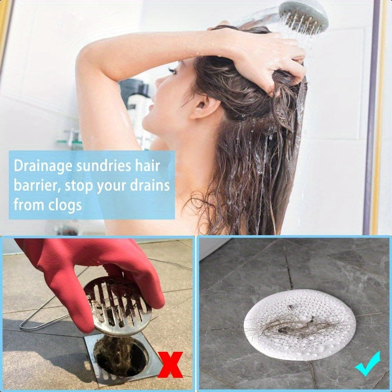 2 Pack Shower Drain Hair Catcher Silicone Drain Cover with Suction Cup Shower Drain Protector Drain Strainer Hair Stopper for Kitchen Bathroom Bathtub Sink New Black 2Pack