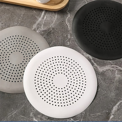 1pc Silicone Hair Catcher Shower Drain Cover - Effective Clog Prevention, Easy to Clean, Long-Lasting Deodorizing Filter for Kitchen and Bathroom Sinks, Bathtubs, Bathroom Essentials | Round Drain Cover | Silicone Construction